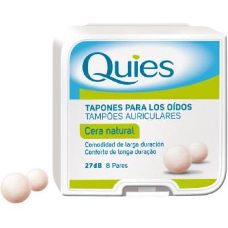 TAPONES PARA LOS OIDOS cera natural 16ud. QUIES