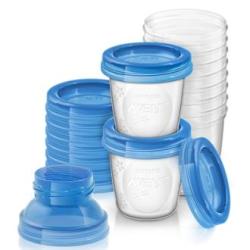 SET RECIPIENTES LECHE MATERNA 180ml 10ud SCF618/10