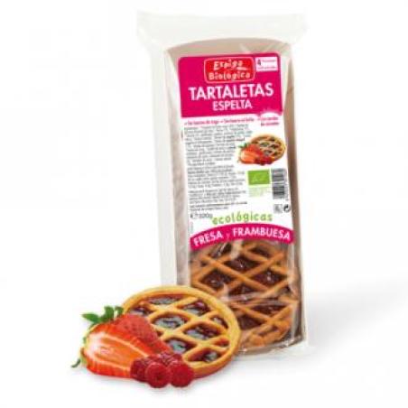 TARTALETA DE ESPELTA con fresa frambuesa 4uds ECO