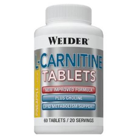 WEIDER L-CARNITINA sabor piña 60comp.mast.