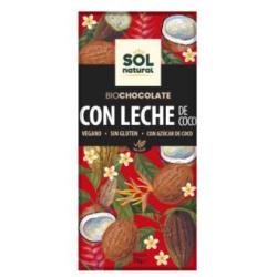 CHOCOLATE CON LECHE DE COCO tableta 70gr. BIO