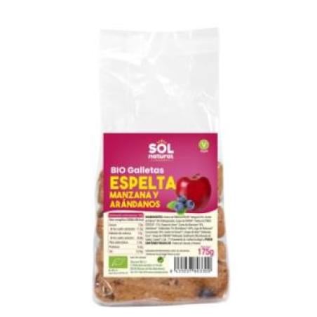 GALLETAS DE ESPELTA MANZANA ARANDANOS 175gr. BIO