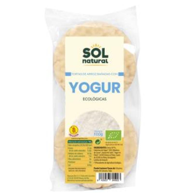 TORTAS DE ARROZ con yogur natural 100gr. BIO