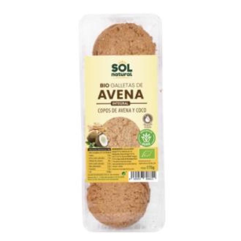 GALLETAS DE AVENA COCO Y AGAVE 175gr. BIO