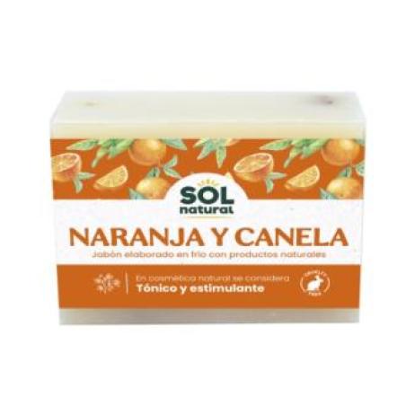 JABON EN PASTILLA  de canela y naranja 100gr.