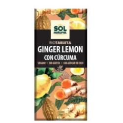 CHOCOLATE JENGIBRE LIMON con curcuma 70gr.BIO SG