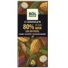 CHOCOLATE 80% con eritritol tableta 70g BIO VEGAN