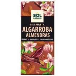 ALGARROBA con almendra tableta 70gr. BIO SG VEGAN