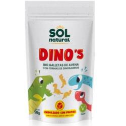 DINOS GALLETAS DE AVENA Y FRUTA 90gr. BIO