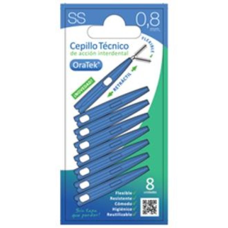 CEPILLO INTERDENTAL RETRACTIL 0,8mm 8ud.