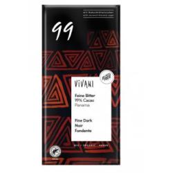 CHOCOLATE NEGRO 99% PANAMA azucar coco 80gr. VEGAN