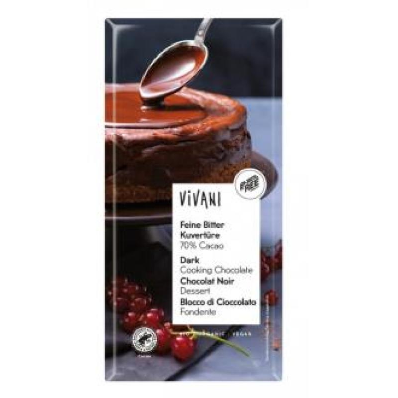 CHOCOLATE NEGRO 70% para postres 200gr. BIO VEGAN