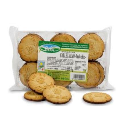 GALLETAS EKO con fondo de chocolate 200g BIO VEGAN