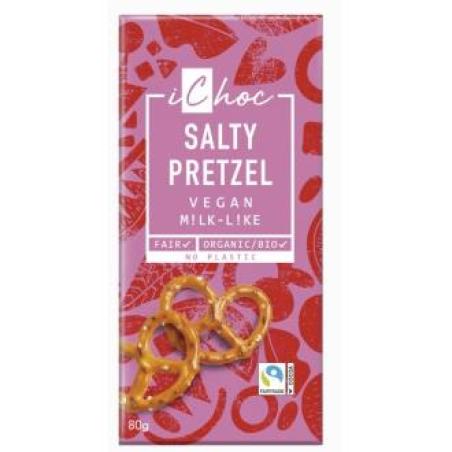 SALTY PRETZEL trozos de pretzel chocolate 80g BIO