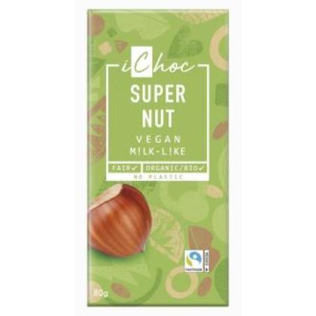 SUPER NUT con avellanas chocolate 80gr. BIO VEGAN