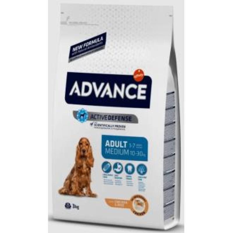 ADVANCE CANINE ADULT MEDIUM POLLO ARROZ 3kg.