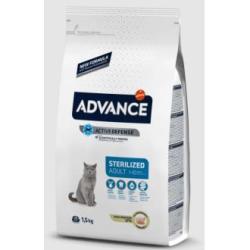 ADVANCE FELINE ADULT STERILIZED PAVO 1,5kg.