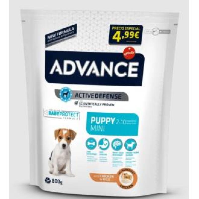 ADVANCE CANINE PUPPY MINI POLLO ARROZ 800gr.