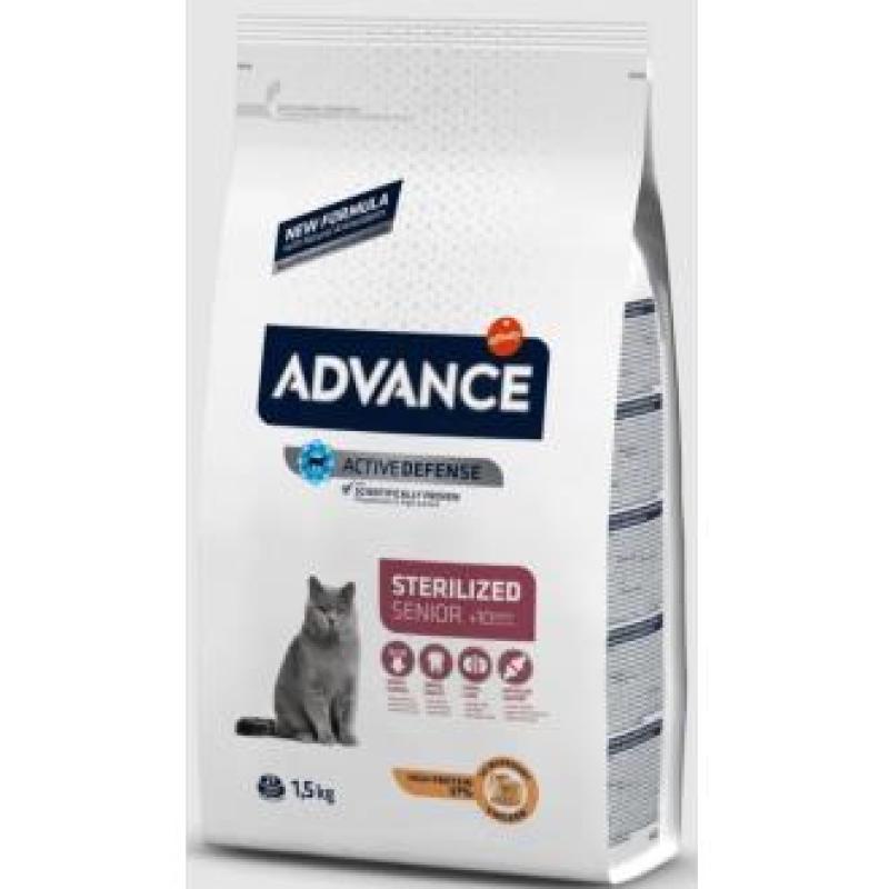 ADVANCE FELINE SENIOR+10 STERIL. POLLO 1,5kg.