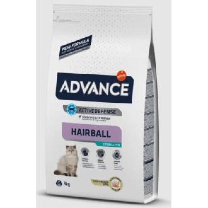 ADVANCE FELINE ADULT STERILIZED HAIRBALL 3kg.