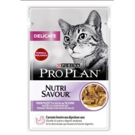 PRO PLAN FELINE DELICATE PAVO 26X85gr.