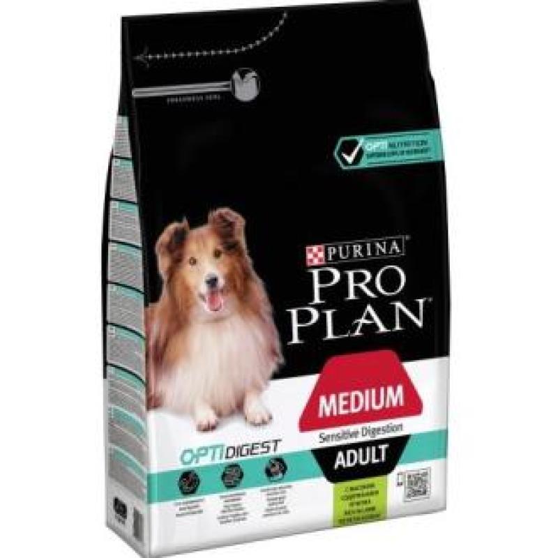 PRO PLAN CANINE ADULT DIGEST MEDIUM CORDERO 3kg.