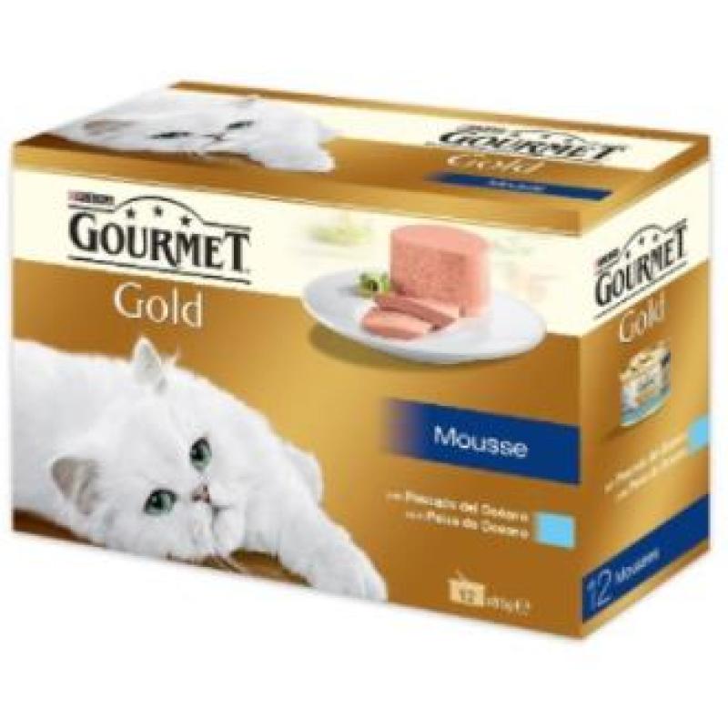 GOURMET GOLD MOUSSE PESCADO OCEANO CAJA 12X85gr.