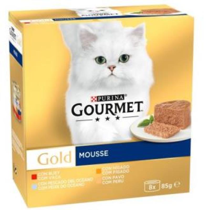 GOURMET GOLD MOUSSE SURTIDO CAJA 8X85gr.