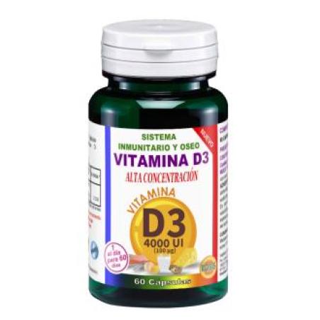 VITAMINA D3 4000ui alta concentracion 60cap.