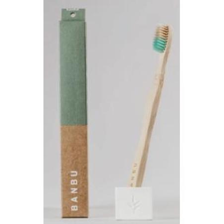 BANBU cepillo dental adulto suave verde.