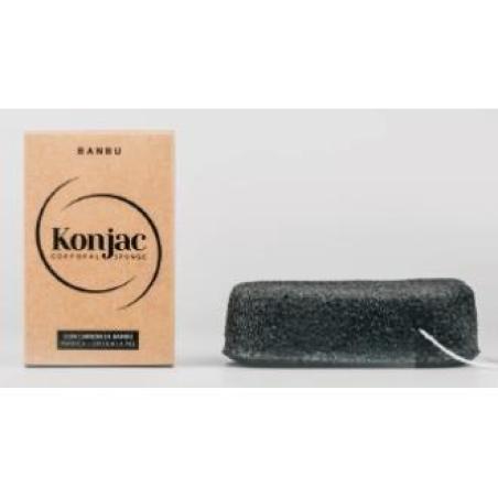 KONJAC esponja corporal exfoliante negra 5gr.