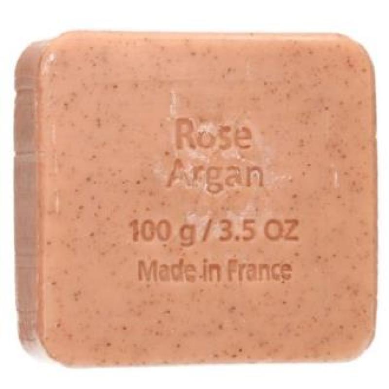 JABON EXFOLIANTE argan-rosa pastilla 100gr. BIO