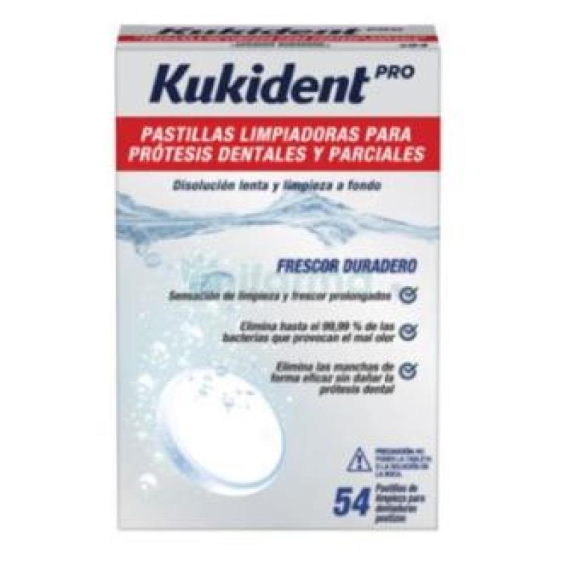 KUKIDENT PRO pastillas limpiadoras 54comp.