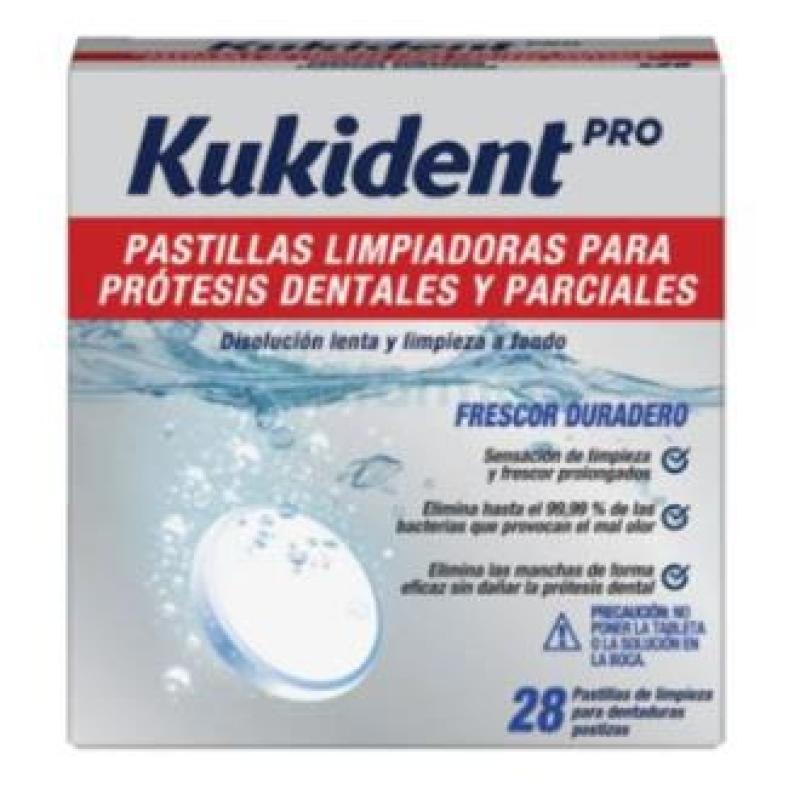 KUKIDENT PRO pastillas limpiadoras 28comp.