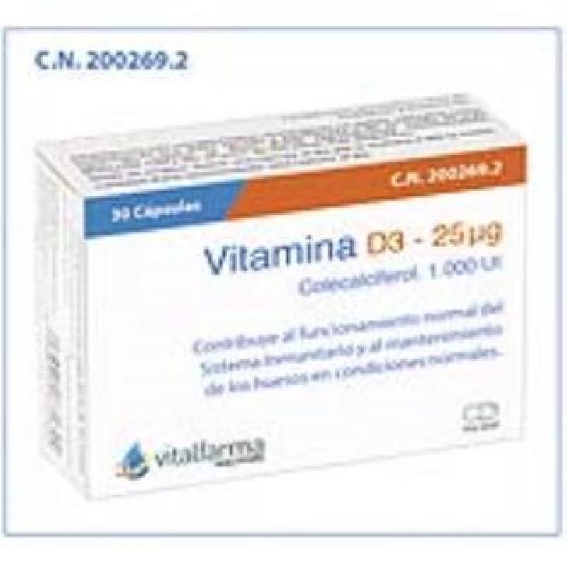 VITAMINA D3 25mcg. (1000UI) 30cap.