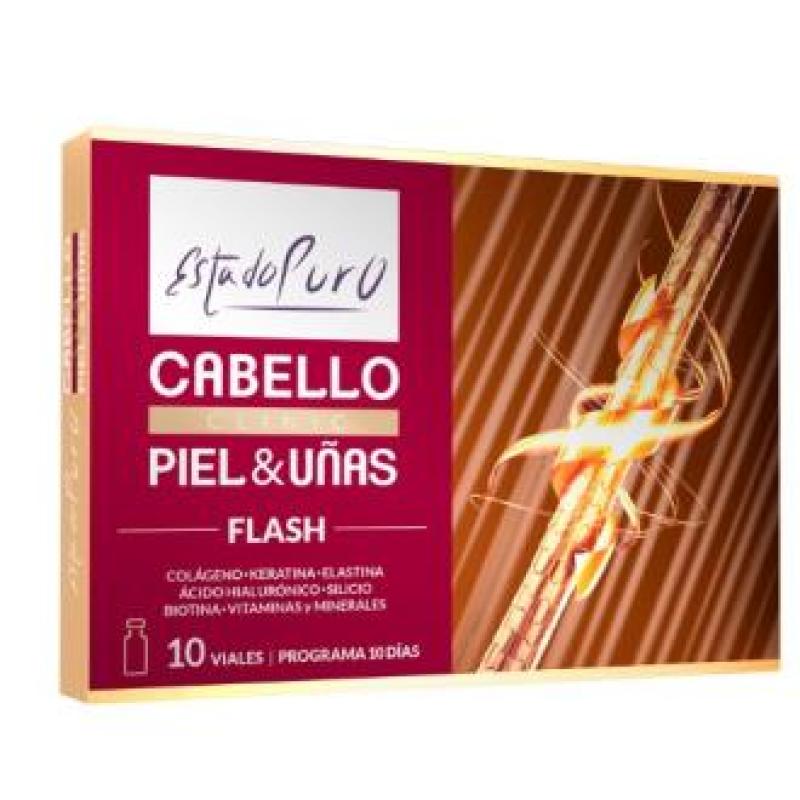 CABELLO PIEL Y UÑAS flash 10viales.