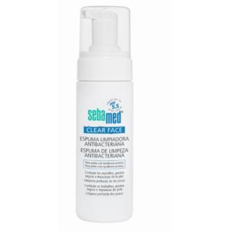 CLEAR FACE ESPUMA LIMPIADORA antibacteriana 150ml.