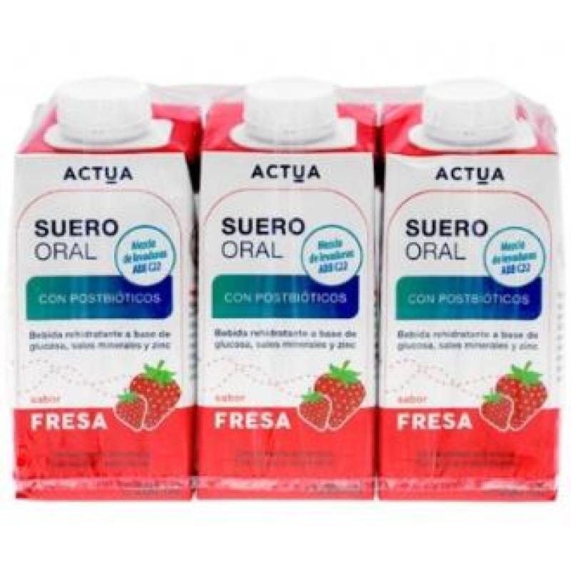 SUERO ORAL sabor fresa 3x200ml.