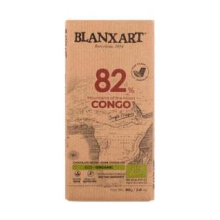 CHOCOLATE NEGRO 82% CONGO 80gr. ECO