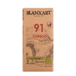 CHOCOLATE NEGRO 91% CONGO 80gr. ECO