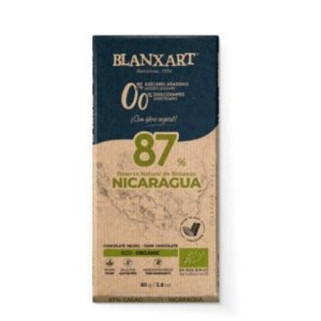 CHOCOLATE NEGRO 87% NICARAGUA s/azucar añadido 80g