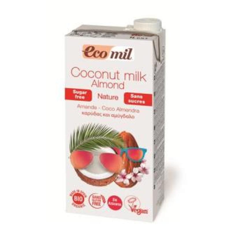 ECOMIL BEBIDA DE COCO Y ALMENDRA 1lt 6uds. BIO S/A