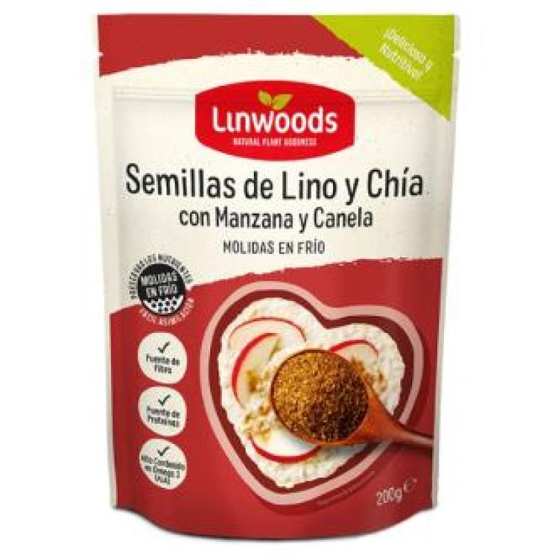 SEMILLAS DE LINO con chia, manzana canela 200g BIO