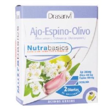 NUTRABASICS AJO-ESPINO-OLIVO 60perlas