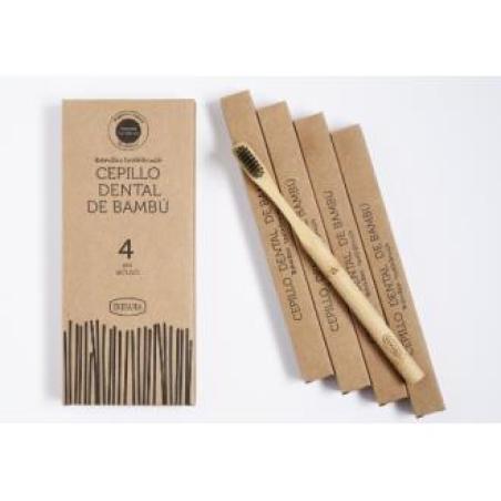 CEPILLO DENTAL BAMBU con carbon activado 4uds IR01