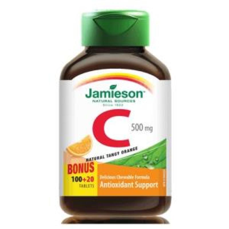 VITAMINA C 500mg. Sabor naranja 100comp.mastic.