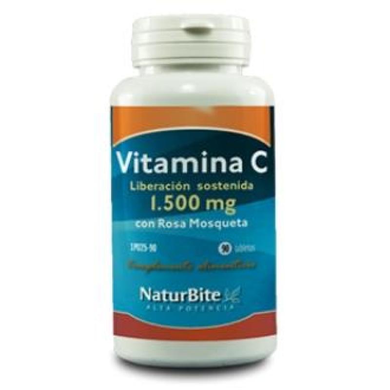 VITAMINA C 1500mg. con rosa mosqueta lib.s 90comp.