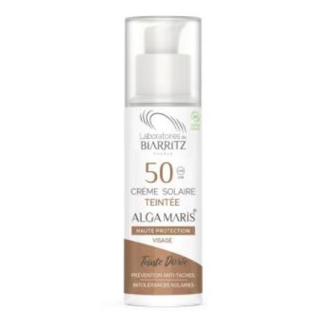 CREMA FACIAL color dorado SPF50 50ml.