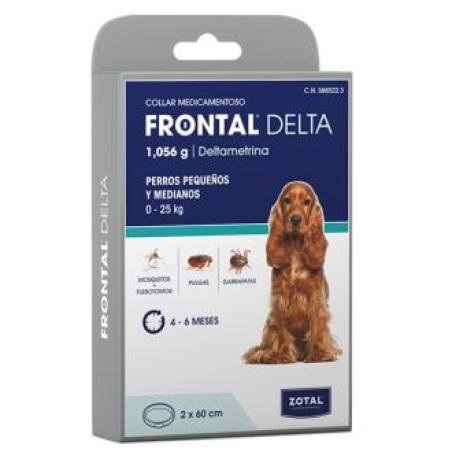 FRONTAL DELTA DUO collar antiparasitario 2x60cm