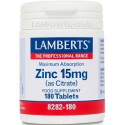 ZINC (Como Citrato) 15 mg. 180comp.